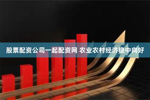股票配资公司一起配资网 农业农村经济稳中向好